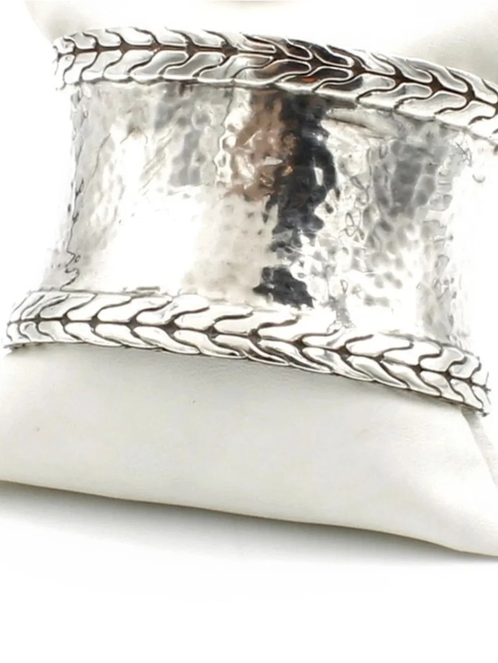 John Hardy Palu Macan Hammered Wide Cuff Bracelet
